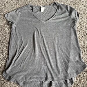 H&M Charcoal Short Sleeve V-Neck Tee